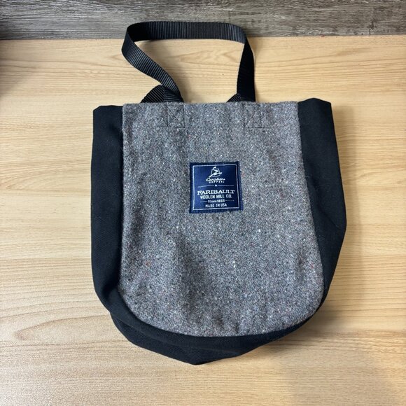 Faribault Woolen Mills Bag Tote Wool Caribou Coffee Small - Picture 1 of 7